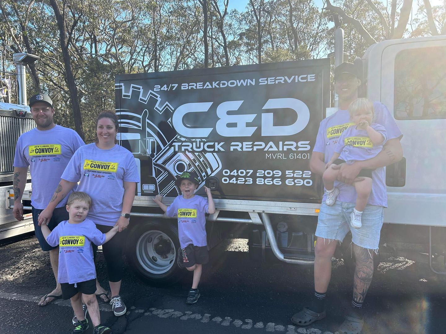 C and D Truck Repairs team and family at the Illawarra Convoy